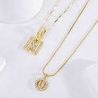 Edna - Initial Letter Necklace Set