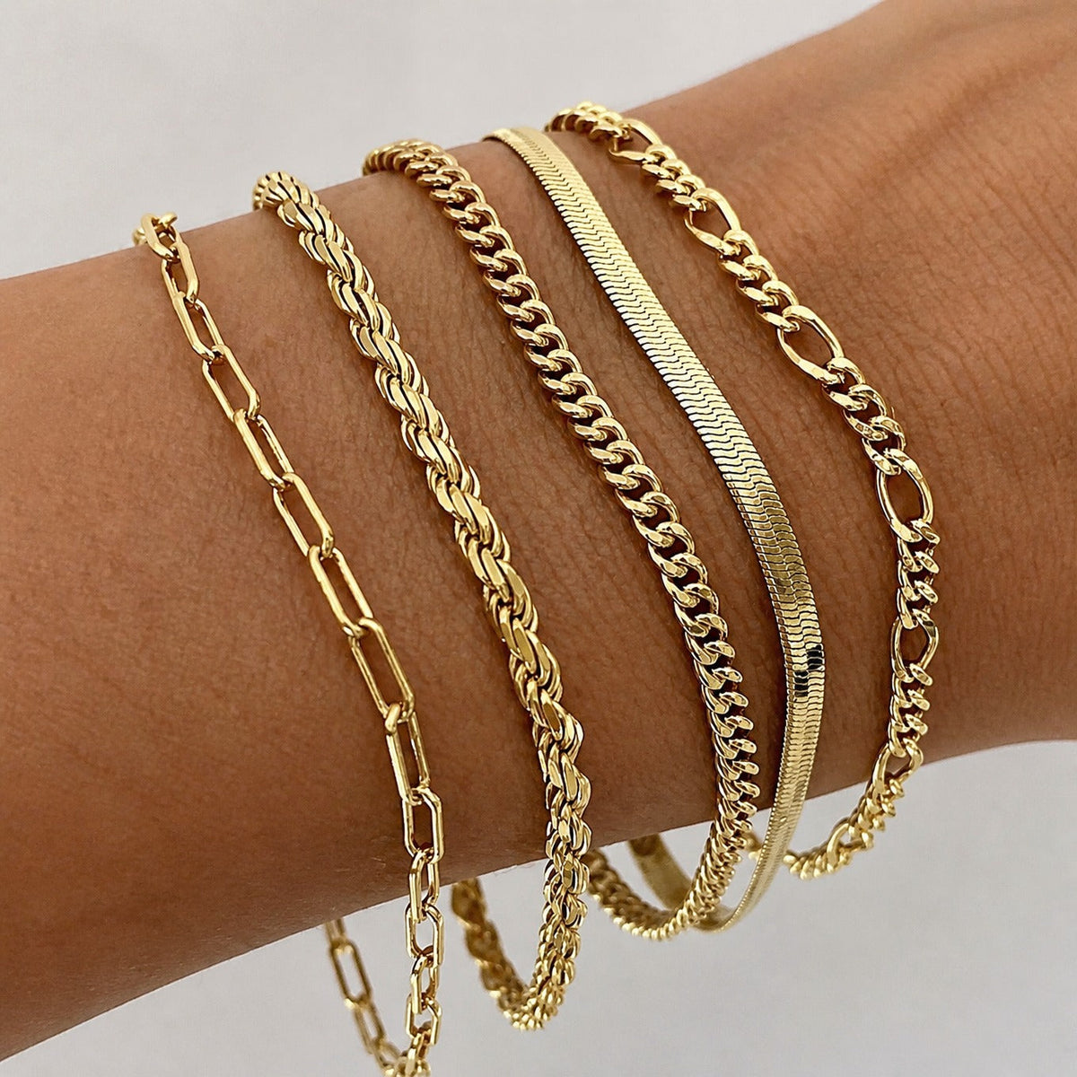 Brenda - Layered Chain Bracelet Set