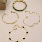 Prudence - Green Stone Bracelet Set