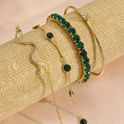 Prudence - Green Stone Bracelet Set