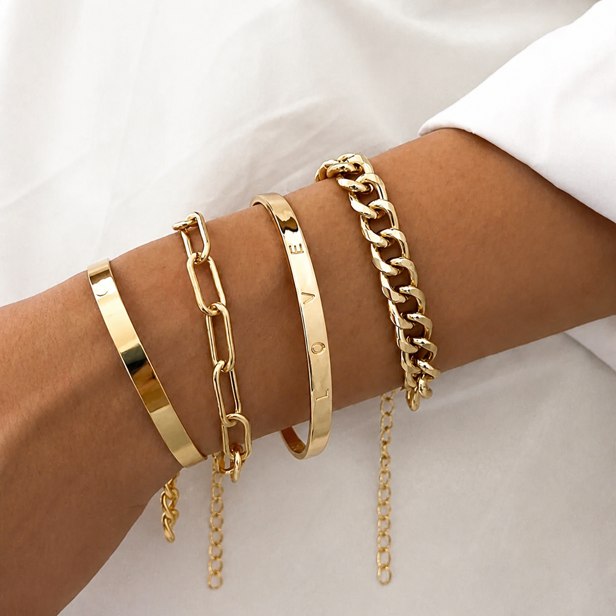 Ellen - Gold Bracelet Set
