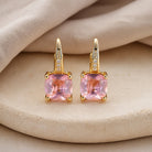 Yolanda - Colored Stone Hoop Earrings