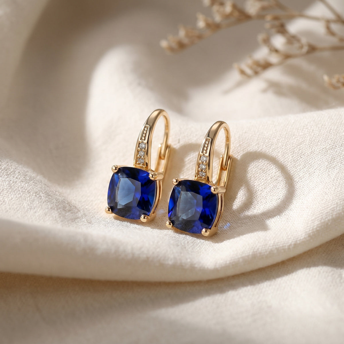Yolanda - Colored Stone Hoop Earrings