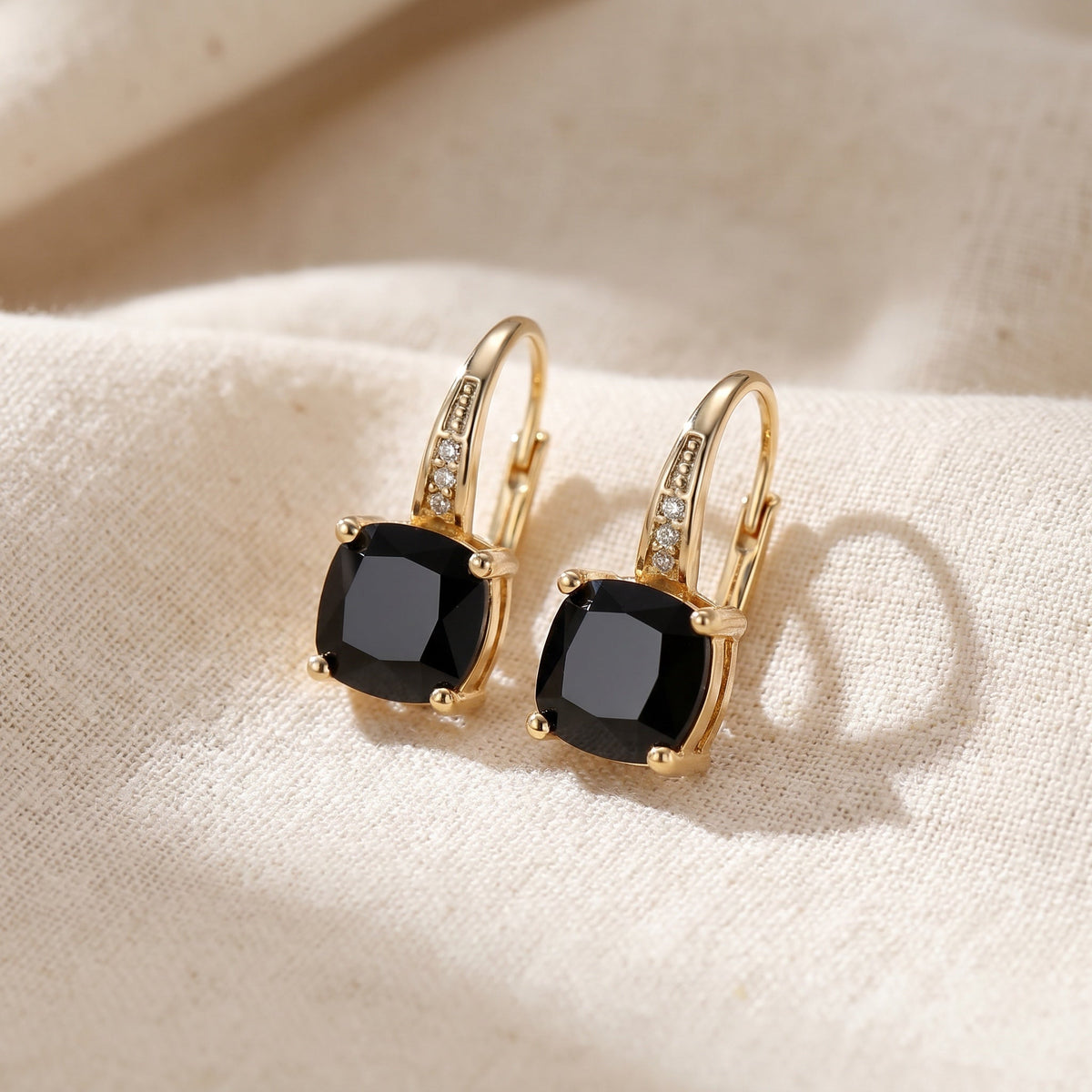 Yolanda - Colored Stone Hoop Earrings