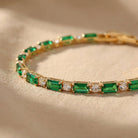 Matilda - Green Stone Gold Bracelet