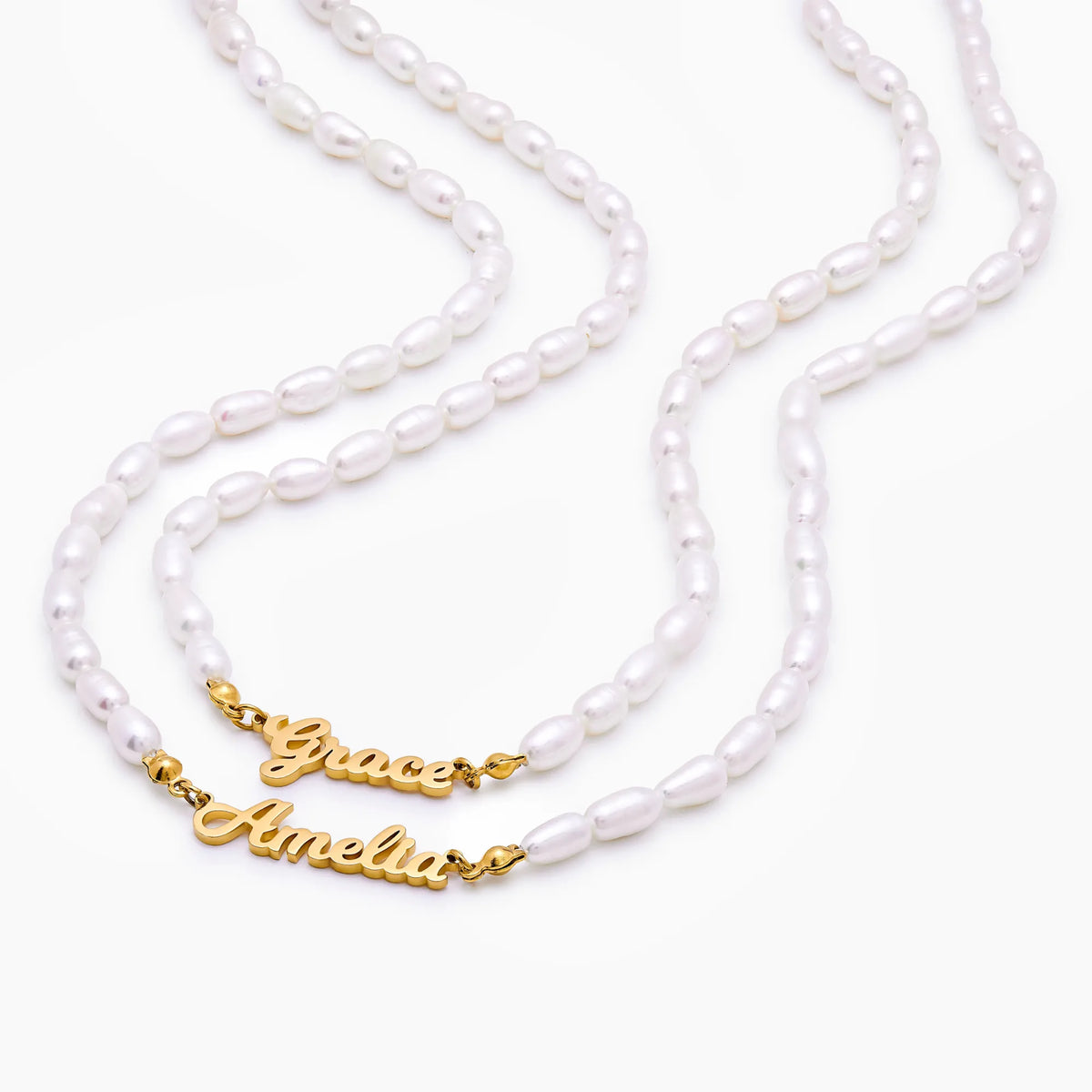 Chloe - Custom Name Pearl Style Necklace
