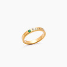 Celia - Stackable Name Ring with Birthstone
