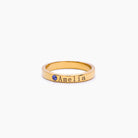 Celia - Stackable Name Ring with Birthstone