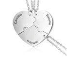 Lola - Three Piece Heart Puzzle Necklace Set