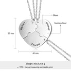 Lola - Three Piece Heart Puzzle Necklace Set