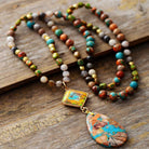 Hester - Multicolor Beaded Stone Necklace