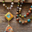 Hester - Multicolor Beaded Stone Necklace
