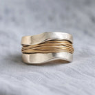 Elena - Two-Tone Thread Wrap Ring