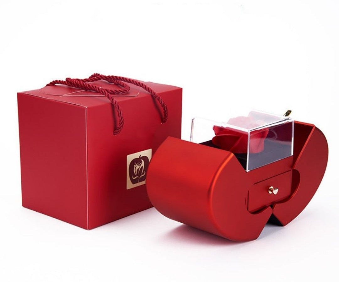Rosa - Red Rose Gift Box with Pendant Necklace